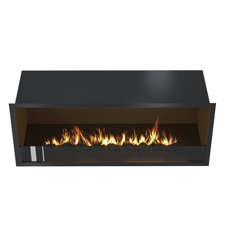 Bioethanol Einbau Kamin Ofen SELECTED 110cm Ethanol Einbaukamin von Wild Flame Frontal