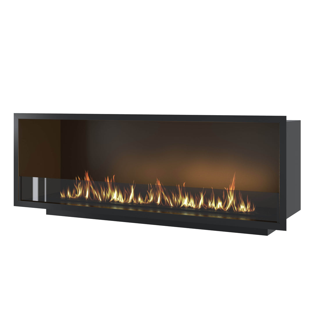 Bioethanol Einbau Kamin Ofen SELECTED 130cm Ethanol Einbaukamin von Wild Flame mit Glas