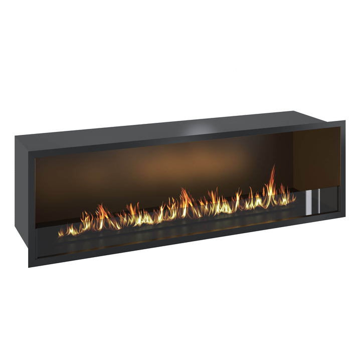 Bioethanol Einbau Kamin Ofen SELECTED 150cm Ethanol Einbaukamin von Wild Flame Seitlich
