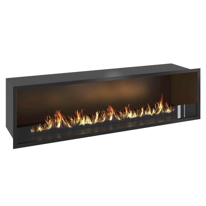 Bioethanol Einbau Kamin Ofen SELECTED 190cm Ethanol Einbaukamin von Wild Flame Seitlich