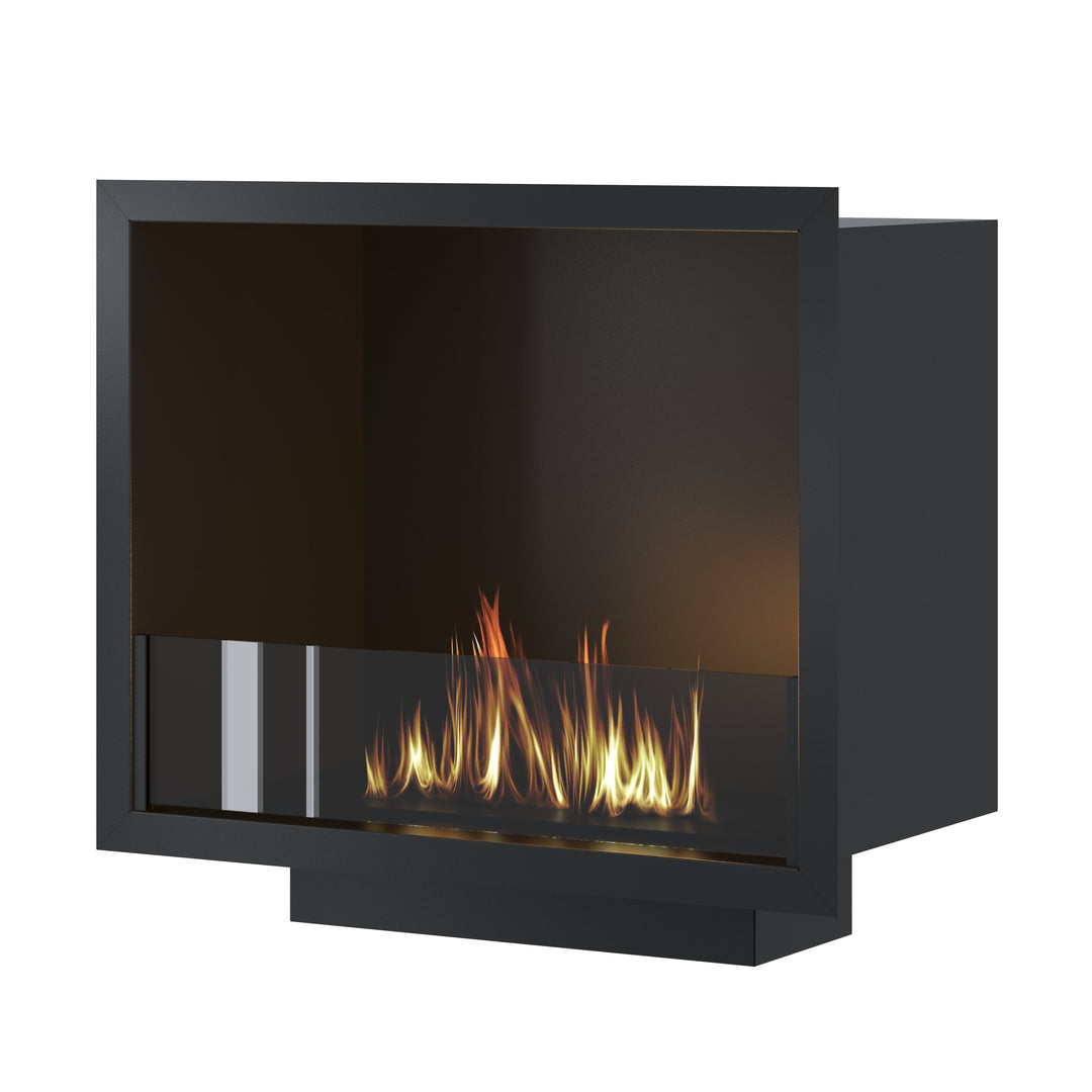 Bioethanol Einbau Kamin Ofen SELECTED 60cm Ethanol Einbaukamin von Wild Flame mit Glas