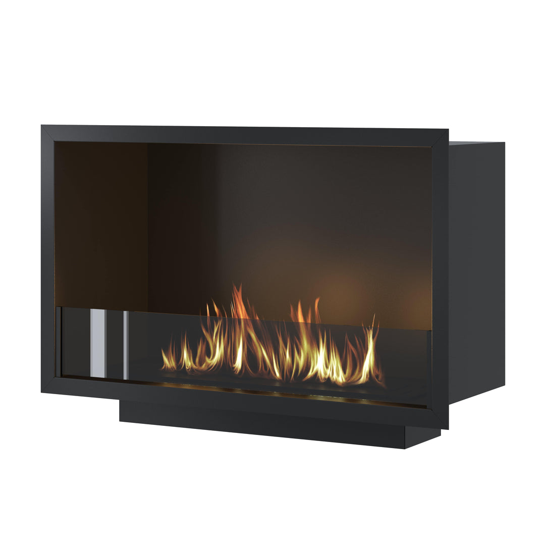 Bioethanol Einbau Kamin Ofen SELECTED 80cm Ethanol Einbaukamin von Wild Flame mit Glas