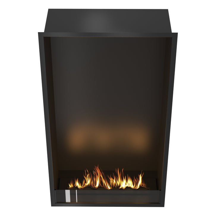 Bioethanol Einbau Kamin Ofen SELECTED Vertikal 80x140x35cm von Wild Flame Frontal