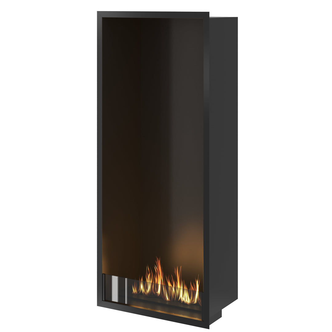 Bioethanol Einbau Kamin Einbaukamin Ofen Vertikal Selected 60x140x35cm mit Glas von Wild Flame